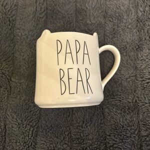 Indigo Papa Bear White Mug with blue inside